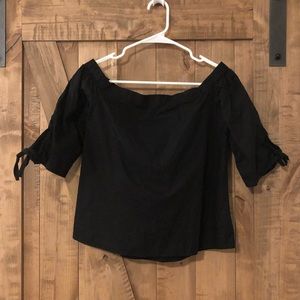 Off the shoulder black top